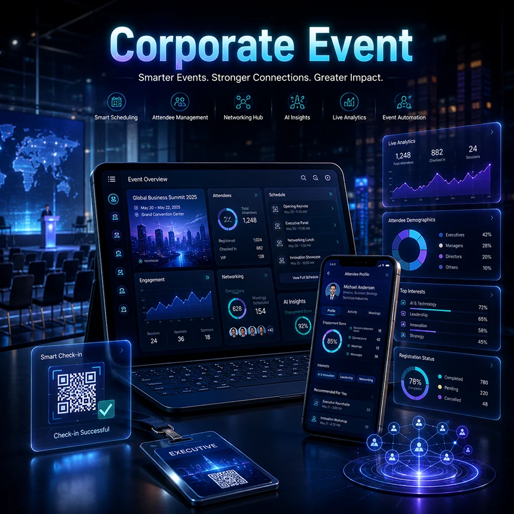Corporate event app development services
